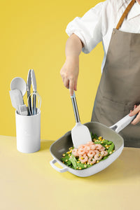 "All you need" Silicone Kitchen Utensil Sets with Stainless Steel handle